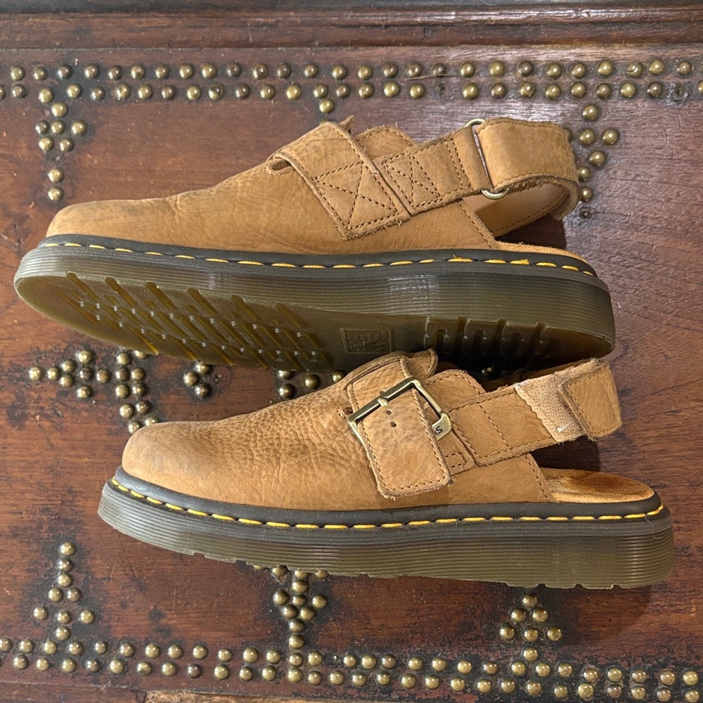 Dr. Martens Tan Leather Mules - Picture 3 of 7